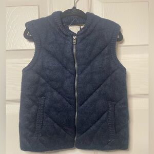 Kids Navy Blue Quilted Vest
